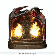 Load image into Gallery viewer, The Bradford Exchange Drogon Game of Thrones Issue #2 Dragon Bookend Collection with LED Lighting 5&quot;-Inches
