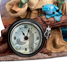 Load image into Gallery viewer, The Bradford Exchange Star Wars The Mandalorian The Child Grogu Table Clock Quartz Movement Hand Painted Desk Clock Razor Crest Scene Limited Edition Collectible Home Decor 8.5-inches - alternate product view 3 - RCE Global Goods
