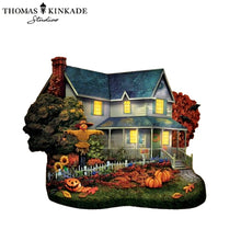 Load image into Gallery viewer, The Bradford Exchange Lights of the Seasons Nightlight Collection Issue #2: Halloween Frights with Illuminated Ceramic Holiday Designs and Color-Changing Light Patterns by Thomas Kinkade 5.5-inches
