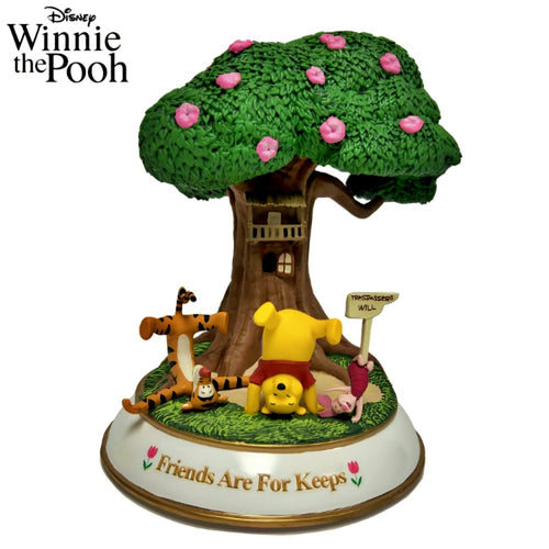 The Bradford Exchange Hawthorne Village Division Disney's Friendships of Winnie The Pooh Hundred Acre Wood Collection Issue #7 'Friends Are For Keeps' Sculpture 7.5-inches - RCE Global Solutions