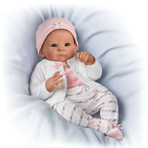 The Ashton-Drake Galleries Little Peanut Baby Doll, 17 inches, Handcrafted Vinyl with Extra Outfit, by Tasha Edenholm (Pink) - RCE Global Solutions