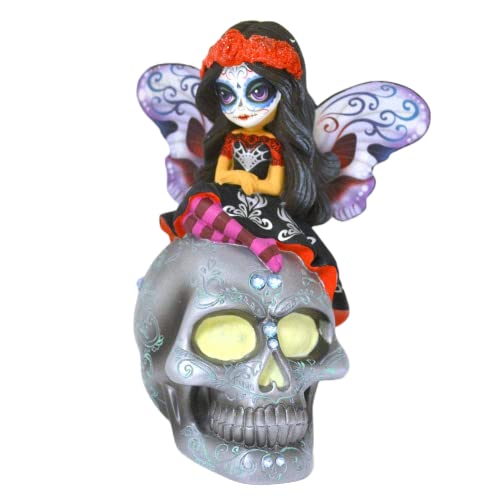 The Hamilton Collection Jasmine Becket-Griffith Spirit of The Radiant Beauty Glow in The Dark Sugar Skull Decor - RCE Global Solutions