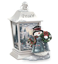 Load image into Gallery viewer, The Bradford Exchange Peace Thomas Kinkade Lights of the Holiday Lantern Collection Issue #1 Illuminated Fully Sculpted and Hand-painted 8-inches - RCE Global Solutions
