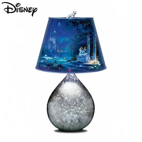 The Bradford Exchange Disney Thomas Kinkade Dancing In The Starlight Cinderella Art Glass Lamp - RCE Global Solutions