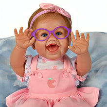 Load image into Gallery viewer, The Ashton-Drake Galleries Love at First Sight Baby Doll Realistic Lifelike Baby Girl Doll with Hand-Painted RealTouch® Vinyl Skin Hand-Rooted Hair Weighted Cloth Body and First Glasses Custom Ensemble by Victoria Jordan, by Ping Lau 20&quot;
