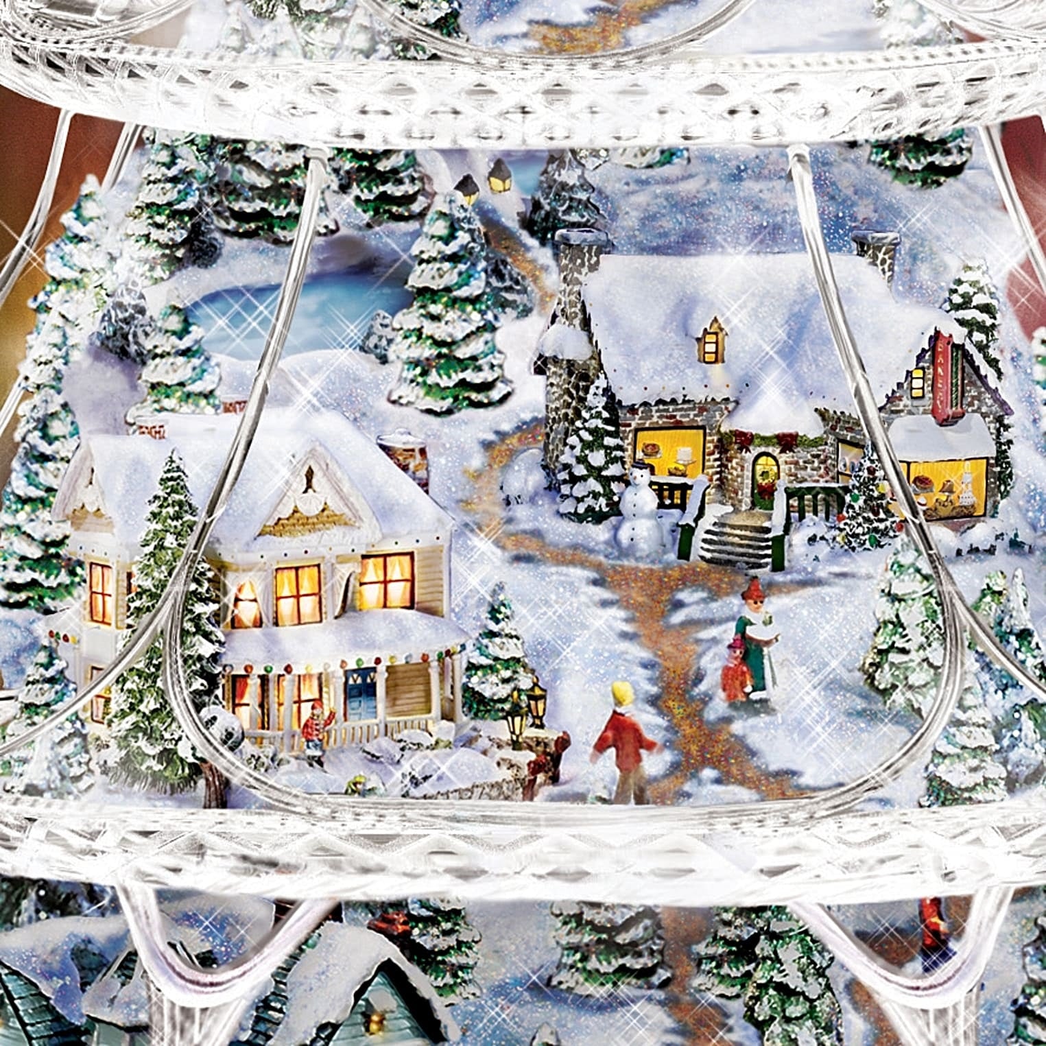 The Bradford Exchange Thomas Kinkade Holiday Reflections Hand Cut