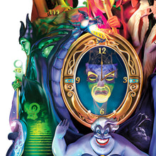 Load image into Gallery viewer, The Bradford Exchange Disney Timeless Treachery Sculptural Cuckoo Wall Clock Features 7 Favorite Villains LED Lights in 4 Colors Music and Changing Magic Mirror Face 22&quot;-Inches - RCE Global Solutions
