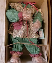 Load image into Gallery viewer, The Ashton-Drake Galleries Patchwork of Love Collection Warmth of The Hearth Baby Collectible Doll with Blanket Issue #1 Exquisite Details by Collectible Doll Artist Julie Good-Kuriger 12-Inches
