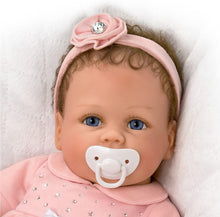 Load image into Gallery viewer, The Ashton-Drake Galleries Cooing Chloe Interactive Lifelike TrueTouch® Authentic Silicone Baby Girl Doll That Coos and Breathes  Weighted Fully Poseable by  Master Doll Artist Linda Murray 18&quot;-Inches - RCE Global Solutions
