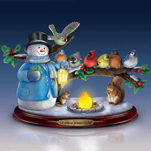 Load image into Gallery viewer, The Bradford Exchange Lighted Musical Snowman &amp; Songbird Sculpture Christmas Decoration by Thomas Kinkade 12.5&quot;-Inches - RCE Global Solutions
