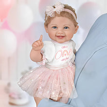 Load image into Gallery viewer, The Ashton-Drake Galleries Little Miss One-derful Collector&#39;s Edition Baby Doll by Master Doll Artist Ping Lau with RealTouch® Vinyl Skin, Hand-rooted Hair, Poseable 18.5-inches - RCE Global Solutions
