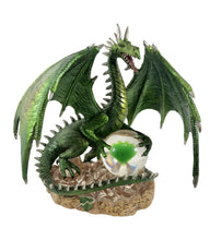 Load image into Gallery viewer, The Hamilton Collection Guardian of The Lightning’s Fury Handcrafted Dragon Figurine Sculpture Guarding Mythical Crystal 6&quot;-Inches - RCE Global Solutions

