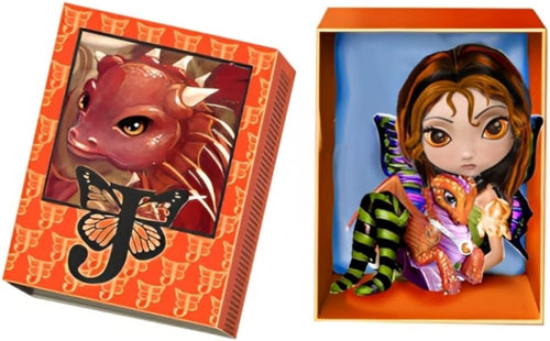 The Ashton - Drake Galleries Amber Dragonling Darlings Matchbox Fancy Fairy Figurine Sculpted & Hand Crafted in Artisan Resin from the Dragonling Darlings Collection by Jasmine Becket-Griffith 3