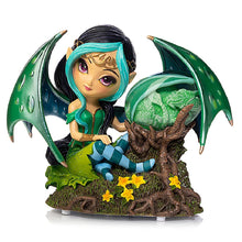 Load image into Gallery viewer, The Hamilton Collection Guardian of the Enchanted Emerald Dragon from Treasures Of The Mystic Dragonlings Fairy Figurine Collection Issue #3 by Jasmine Becket-Griffith 5-inches - RCE Global Solutions
