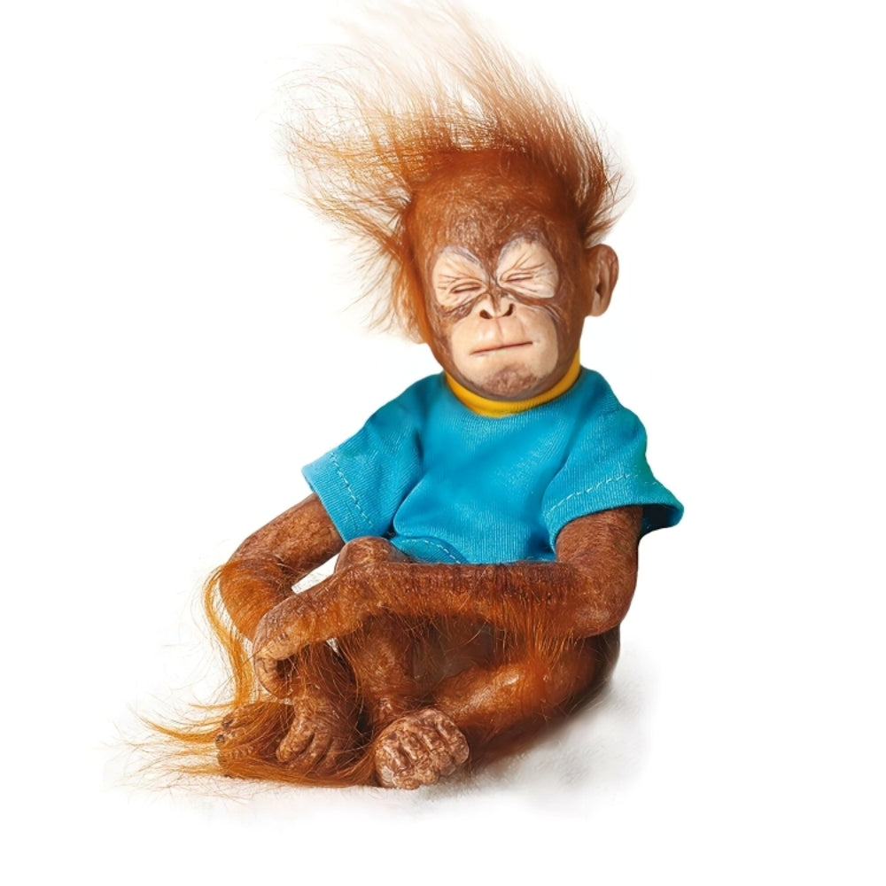 The Ashton-Drake Galleries No How Lifelike Little Baby Monkey Doll Lil Bunches of Fun Collection Issue #2 Handcrafted Poseable Miniature Monkeys with Realistic Artist's Resin by Master Sculptor Simon Laurens 7-inches - RCE Global Solutions