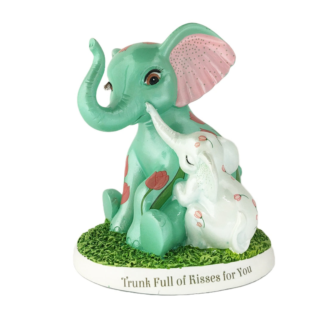 The Hamilton Collection Trunk Full Of Kisses Unforgettable Love Mother and Child Elephant Figurine by Blake Jensen 3.25-inches - RCE Global Solutions