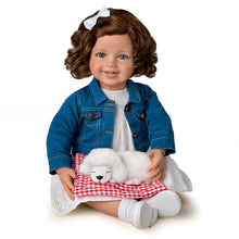 Load image into Gallery viewer, The Ashton-Drake Galleries My New Best Friend Hold That Pose! Child Doll And Plush Puppy Set by Ping Lau 24-inches - RCE Global Solutions
