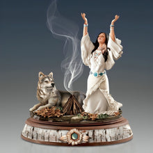 Load image into Gallery viewer, The Bradford Exchange Guiding Spirits with lavender-scented Incense Burner Sculpture from Mystic Maidens Incense Burner Collection 5&quot; W x 7&quot; H - RCE Global Solutions
