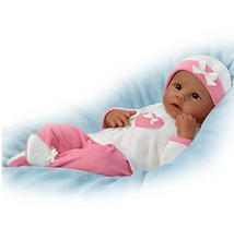 Load image into Gallery viewer, The Ashton - Drake Galleries Jayla Lifelike So Truly Real® Interactive African American Black Baby Girl Doll that Breathes and Has Heartbeat with Soft RealTouch® Vinyl Skin by Doll Artist Linda Murray 19&quot;-Inches - RCE Global Solutions
