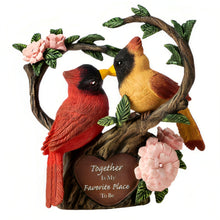 Load image into Gallery viewer, The Hamilton Collection Together Is My Favorite Place To Be Cardinals Figurine Issue #4 Romantic Collectible with Swarovski Crystals Glitter Accents and Heartfelt Sentiment 4.5-inches - RCE Global Solutions
