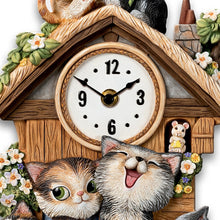 Load image into Gallery viewer, The Bradford Exchange Frolicking Felines Fully Sculpted Hand-Painted Cat-Themed Cuckoo Clock 12-inches - RCE Global Solutions
