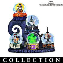 Load image into Gallery viewer, The Bradford Exchange Disney Tim Burton&#39;s The Nightmare Before Christmas Glitter Globe Collection Issue #5: &#39;Oogie&#39; Handcrafted Glitter Globe with Sculptural Base Halloween Decorations 7.5-Inches
