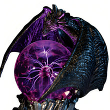 Load image into Gallery viewer, The Bradford Exchange Eternal Guardian Protectors of the Realm Intricately Detailed Dragon Sculpture Issue #1 Features Light Up Plasma Ball Globe Responds to Touch and Sparkling Faux Crystals 7-Inches - RCE Global Solutions
