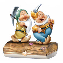 Load image into Gallery viewer, The Bradford Exchange Disney Snow White and the Seven Dwarfs Sleepy and Happy Limoges-Style Box Issue #3 Handcrafted Painted Heirloom Porcelain with 22K Gold Clasps 3&quot;-Inches - RCE Global Solutions
