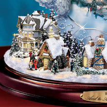 Load image into Gallery viewer, The Bradford Exchange And to All A Good Night Moving Santa Claus Tabletop Figurine Christmas Decoration by Thomas Kinkade 12-inches
