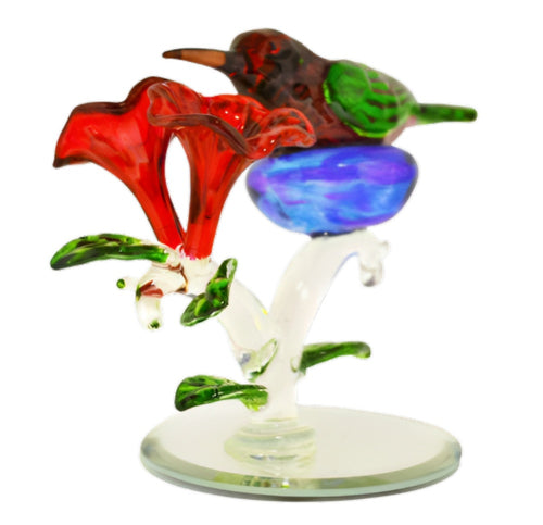 The Bradford Exchange Garden Treasures of Sparkling Elegance Figurine Collection Small Wonder Issue #8 Handcrafted Jewel-Like Beauty Hummingbirds Crystal Figurine 6-Inches - RCE Global Solutions