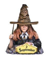 Load image into Gallery viewer, The Bradford Exchange HARRY POTTER Perpetual Calendar Collection Issue #5: Sep / Oct Hand-painted &amp; Handcrafted 3.5-Inch Sculpture Officially Licensed with Custom 13.5-Inch HOGWARTS™ Castle Display
