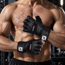 Load image into Gallery viewer, Skott Python Weight Lifting Gloves for Men and Women, Genuine Leather, Padded Palm and Fingers, Wrist Wrap Support (Unisex)
