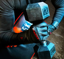 Load image into Gallery viewer, Skott Dark Predator Weightlifting Gloves Genuine Leather Gym Gloves with Double Wrist Support Padded Palm 3D Unisex Fit Heavy Duty Training Best Body Building Fitness and Exercise Accessories Unisex
