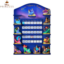 Load image into Gallery viewer, The Bradford Exchange Disney Princess Perpetual Calendar Collection Issue #7 Custom Display Rack for Collectible Princess Figurines with Handcrafted Once Upon a Time Design 23-inches
