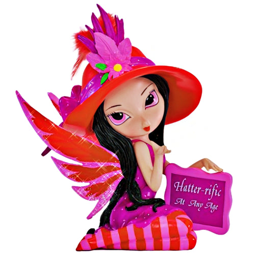 The Hamilton Collection Hatterific At Any Age! Fabulous Hatterific Fairies Collection Issue #2 Handcrafted and Hand-Painted Glittery Accents Eye-Catching Details by Jasmine Becket-Griffith 4-inches