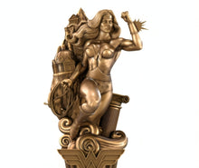 Load image into Gallery viewer, The Bradford Exchange DC Comics The HALL OF JUSTICE Sculpture Collection Issue #2: Wonder Woman Bronze Statue Handcrafted Limited Edition Collectible 9.5-inches
