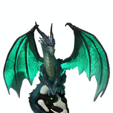 Load image into Gallery viewer, The Bradford Exchange Ancient Mysteries Dragon Sculpture Collection Issue #12: Frostbite Light Up Fantasy Dragon Figurine with LED Wings Hand-Painted Collectible Decor with Faux Jewel 11-inches
