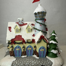 Load image into Gallery viewer, The Bradford Exchange Rudolph The Red-Nosed Reindeer Village Collection Issue #3 Reindeer Barn &amp; Weather Watch Tower Christmas Village Display Illuminated Lighted Holiday Decor Hand Painted Sculpture 8.75-Inches

