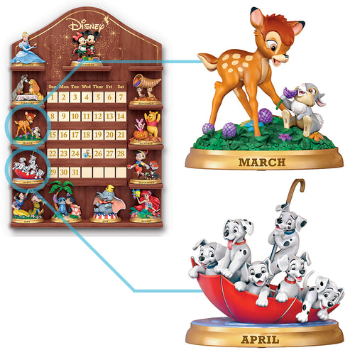 The Bradford Exchange Disney Magical Moments Perpetual Calendar Figurines MAR/APR #2
