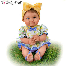 Load image into Gallery viewer, The Ashton-Drake Galleries Mommy&#39;s Main Squeeze Collectible Baby Doll with RealTouch® Vinyl with Hand-Rooted Hair Lemon Outfit and Poseable Body by Master Doll Artist Ping Lau 18-inches
