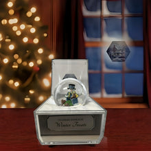 Load image into Gallery viewer, The Bradford Exchange Frosty Facets Music Box Collection Issue #4: Winter Treats Illuminated Water Globes Holiday Art Inside Crystalline Snowman Boxes Play Music with Timer by Thomas Kinkade 4.5-inches
