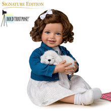 Load image into Gallery viewer, The Ashton-Drake Galleries My New Best Friend Hold That Pose! Child Doll And Plush Puppy Set by Ping Lau 24-inches - RCE Global Solutions
