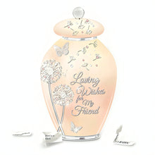 Load image into Gallery viewer, The Bradford Exchange Loving Wishes for My Friend Heirloom Porcelain Musical Wish Jar with Platinum Accents Faux Jewels and 365 Inspirational Messages Hand-Glazed Three Times for a Gleaming Pearlized Finish Plays &#39;You Are So Beautiful&#39; 7.25-inches - RCE Global Solutions
