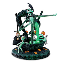 Load image into Gallery viewer, The Bradford Exchange Disney Tim Burton&#39;s The Nightmare Before Christmas Jack Skellington Sculpture with LED-Lit Fountain and Interchangeable Heads Handcrafted Collectible Inspired by the Iconic Halloween Town Scene 11&quot; W x 14&quot; H - RCE Global Solutions
