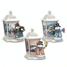 Load image into Gallery viewer, The Bradford Exchange Rejoice Lights of the Holiday Lantern Collection Issue #3 Illuminated Fully Sculpted and Hand-painted by Thomas Kinkade 8-inches - RCE Global Solutions
