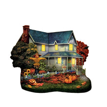 Load image into Gallery viewer, The Bradford Exchange Lights of the Seasons Nightlight Collection Issue #2: Halloween Frights with Illuminated Ceramic Holiday Designs and Color-Changing Light Patterns by Thomas Kinkade 5.5-inches
