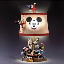 Load image into Gallery viewer, The Bradford Exchange Disney Mickey Mouse Through The Years Sculptural Table Lamp with Fabric Shade 22.5-Inches - RCE Global Solutions
