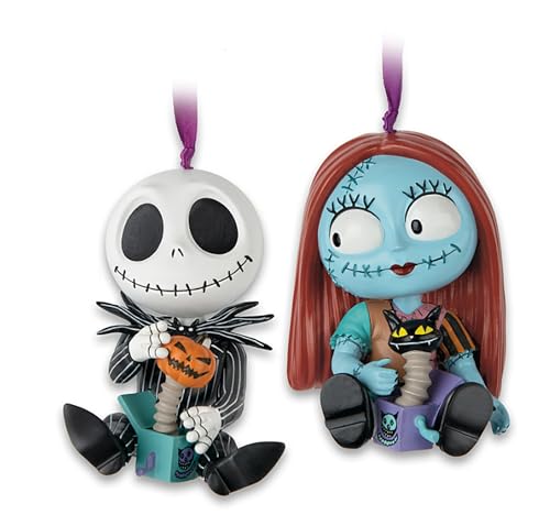The Ashton-Drake Galleries Disney Tim Burton's Nightmare Before Christmas Merry Scary Tot Ornament Collection (Jack Skellington and Sally) - RCE Global Solutions