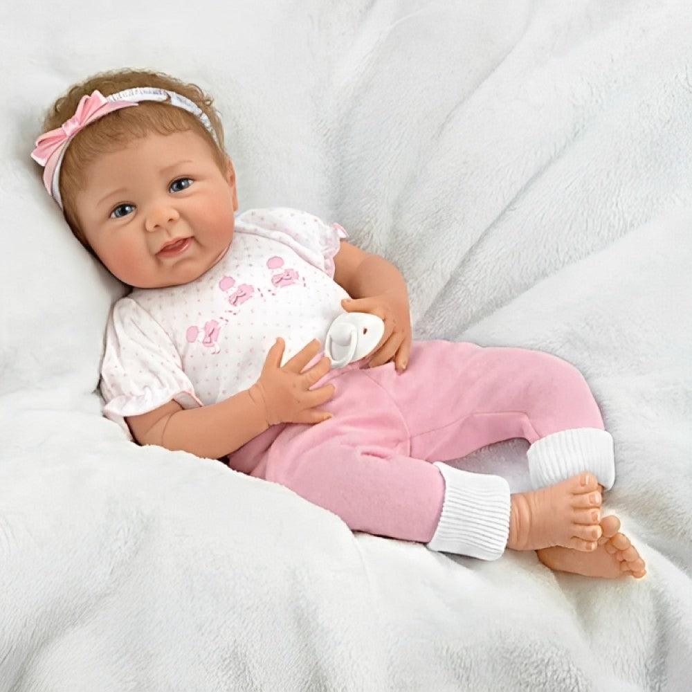 So Truly Real Little Baby Girl Vinyl Baby Doll Weighted To Feel Like A  Newborn With Magnetic Pacifier