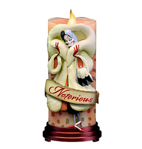 The Bradford Exchange Illuminate Your Lair with Disney Villains Magic & Mayhem Candle Collection Issue #2: Cruella Flameless Candles 7-inches